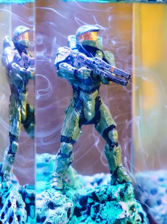Interstellar Spartan Defender Resin Light Sculpture per order
